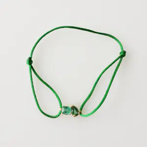 Smaragdgroene koordarmband kopen? Bied vanaf 300!