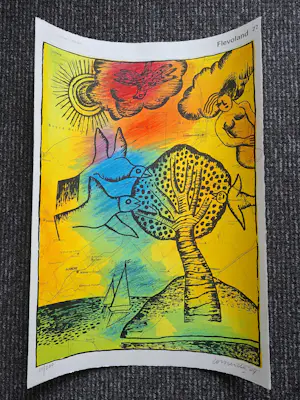 Corneille - Zeefdruk - Flevoland - Handgesigneerd !!! kopen? Bied vanaf 225!