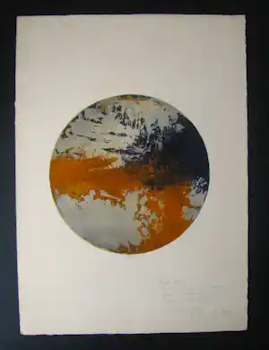 Gunther Kraus - OHNE TITEL " DRUCKERWIDMUNG " verkocht voor € 135!