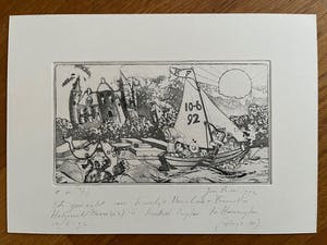 Jan Prins - Twee etsen uit 1992 kopen? Bied vanaf 40!