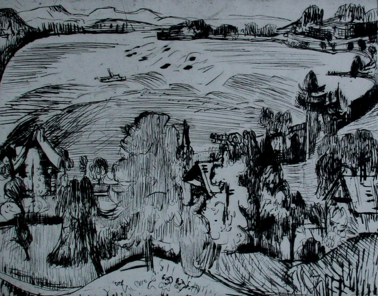 Jan Wiegers - Ets: Zugersee - 1925 kopen? Bied vanaf 75!