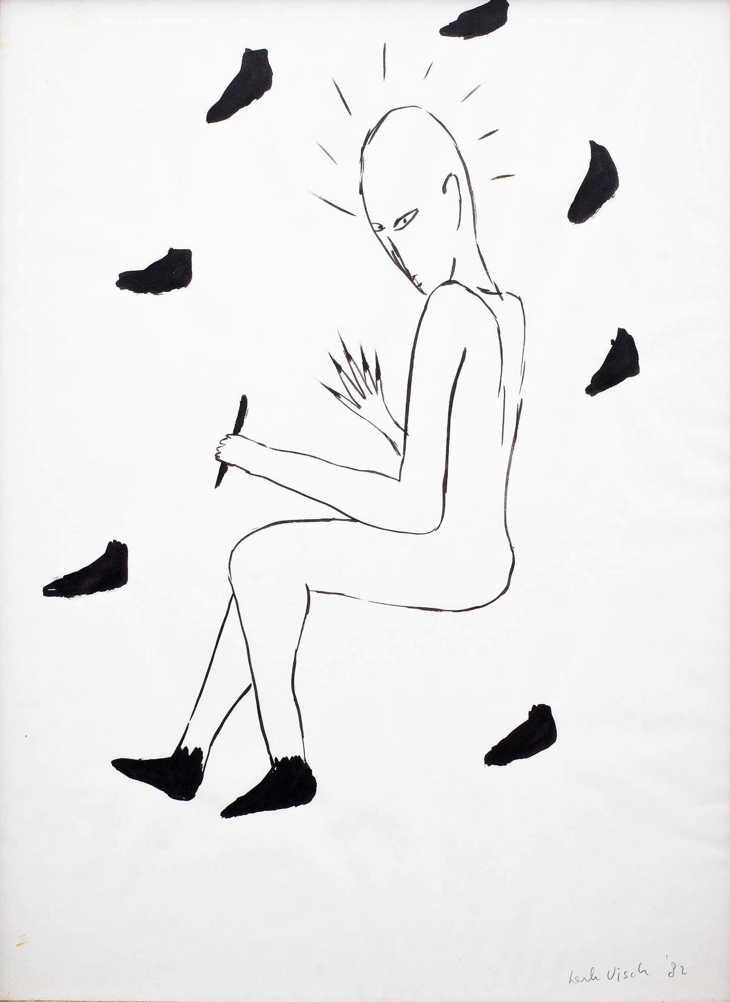 Henk Visch - zonder titel verkocht voor € 100!