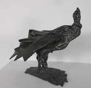 Hetty Heyster - Bronzen sculptuur, Gestileerde roofvogel kopen? Bied vanaf 1300!