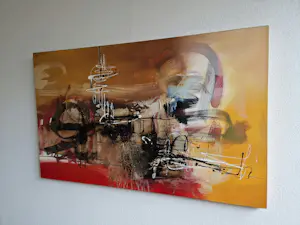 William Malucu - Galerie Forum art - Abstracte compositie, acrylverf op doek (GROOT!) kopen? Bied vanaf 230!