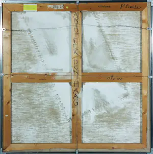 Paul Bakker - Gemengde techniek op doek, Abstract 3D - Ingelijst kopen? Bied vanaf 50!