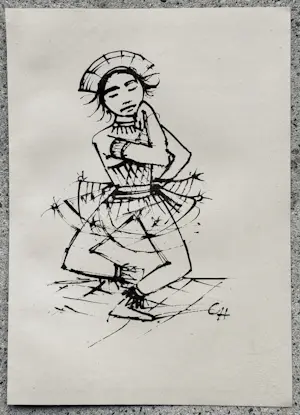 Karl Hofer - Javanische Tänzerin. Original-Lithografie,1921 kopen? Bied vanaf 2500!