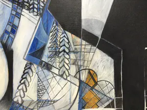 Eva van der Vaart - van Steenbergen - figuratief olieverfschilderij in houten lijst (Groot!) kopen? Bied vanaf 135!