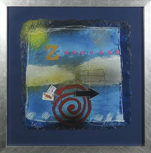 Theo Koster - Zeefdruk en collage, Zonder titel - Ingelijst kopen? Bied vanaf 35!