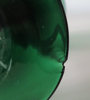 Curiosa - Vier antieke begin 19e eeuw Witte Wijnglazen van groen glas kopen? Bied vanaf 1!