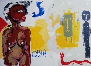 John Lie a Fo - NAAKTE VROUW / KLEURLITHOGRAFIE / 50x70cm / SIG / 1990 kopen? Bied vanaf 25!