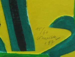Corneille - Aquagravure op handgeschept papier, Les plantes au soleil - Ingelijst (Groot) kopen? Bied vanaf 400!