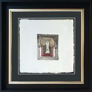 Michel van Overbeeke - Ets - Ingelijst verkocht voor € 55!