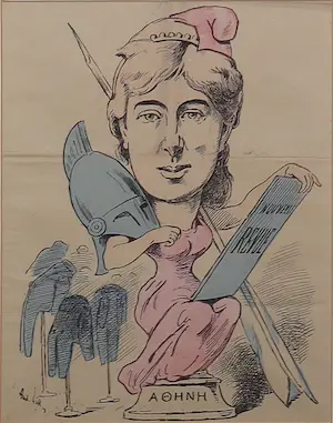 Andre Gill - Litho, Juliette Lamber Adam - Ingelijst kopen? Bied vanaf 1!