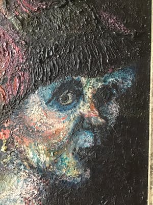 Jacques Slegers - ‘vrouw met verenhoed’ kopen? Bied vanaf 275!