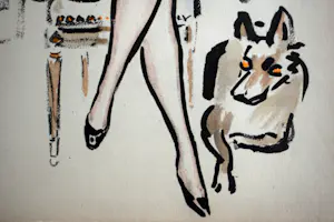 Kees van Dongen - Jeune femme avec chien kopen? Bied vanaf 950!