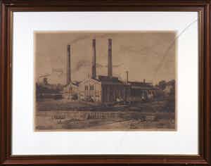 Henriette de Vries - Ets, Voormalige centrale Haarlemmerweg - Ingelijst verkocht voor € 35!