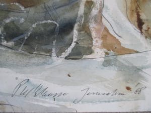 Piet Klaasse - Aquarel "Jerusalem" 1968 kopen? Bied vanaf 50!