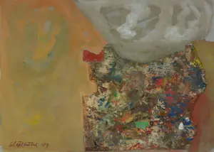 Gerard Schaperkotter - Uniek werk op papier, Collage met verflappen I, II en III - Ingelijst kopen? Bied vanaf 100!