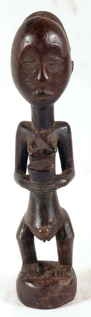 Luba - Vrouwelijk voorouderbeeld met een beker verkocht voor € 1!