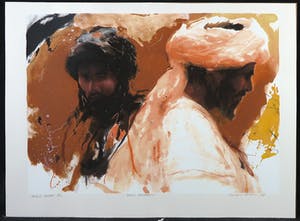 Wil van der Laan - Litho, Deux arabes kopen? Bied vanaf 1!