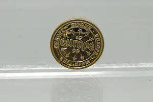 88 - Duitsland 14 Krt gouden Europa 1999 penning - 2 vliegende duiven kopen? Bied vanaf 50!