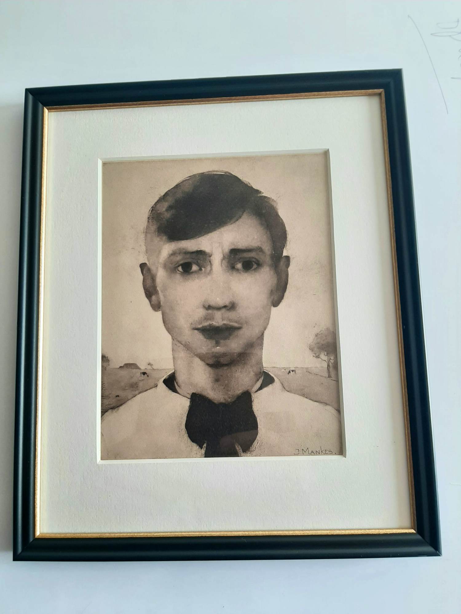 Jan Mankes - Originele Heliogravure Zelfportret 1923 verkocht voor € 120!