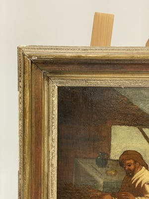 Niet of onleesbaar gesigneerd - Landelijk tafereel met figuren en ezel kopen? Bied vanaf 1!