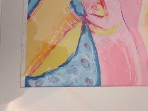 Ton van Kesteren - alweer afgeprijst : fraaie abstracte zeefdruk , ingelijst en gesigneerd kopen? Bied vanaf 19!