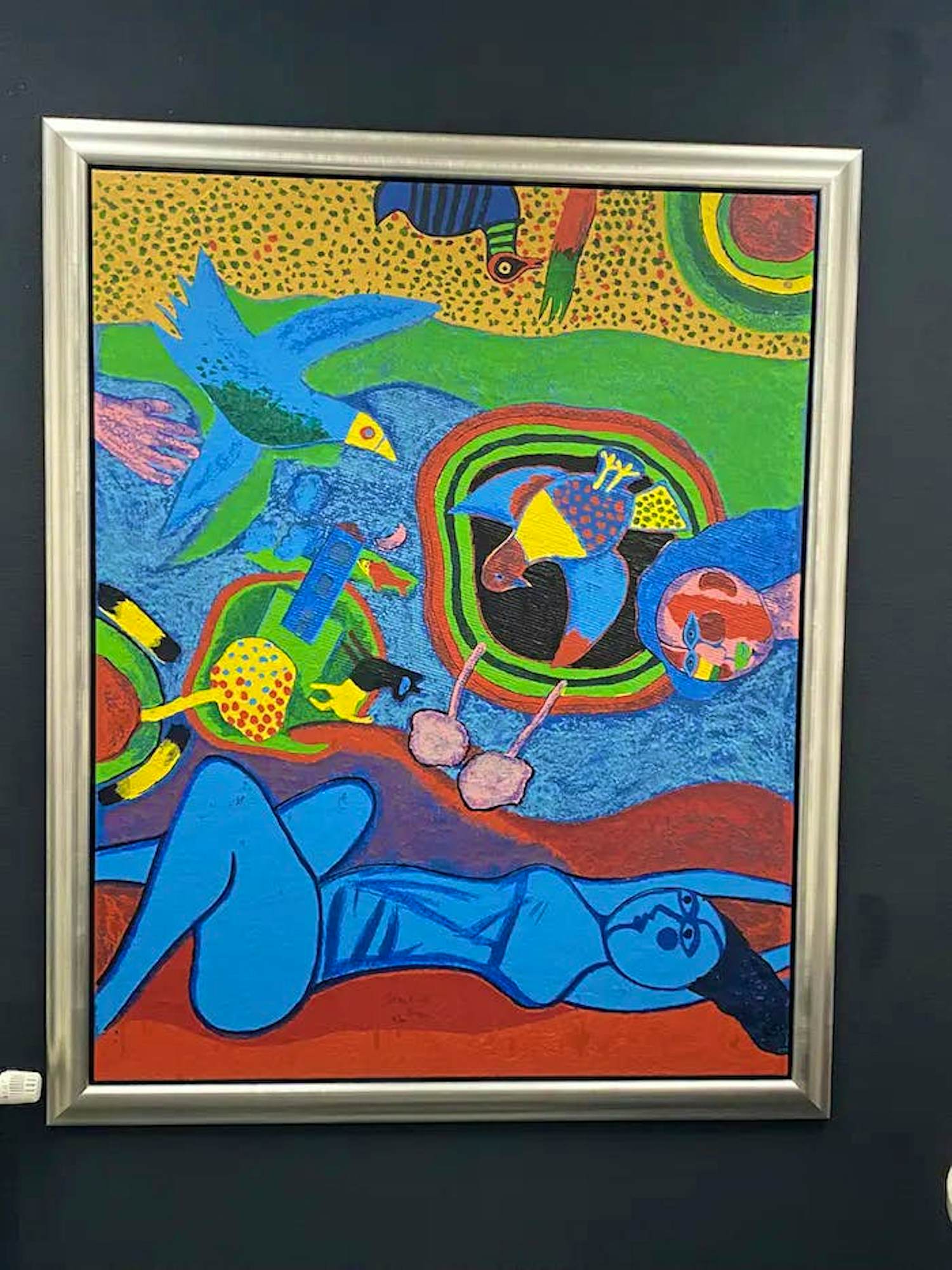 Corneille - terragravure: Le monde en blue 2000 (zeer groot!) verkocht voor € 1999!