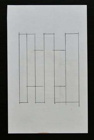 Siep van den Berg - # Abstracte compositie, TEKENING , Recto en Verso # 1990, mint kopen? Bied vanaf 39!