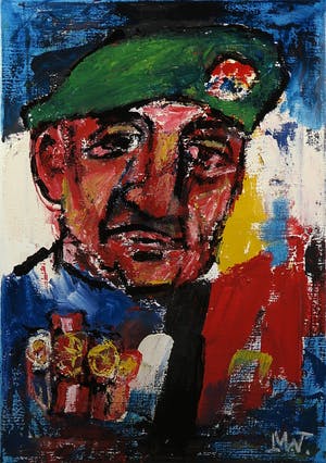 Martin van Wordragen - Gemengde techniek op doek, Oudstrijder - Ingelijst kopen? Bied vanaf 250!