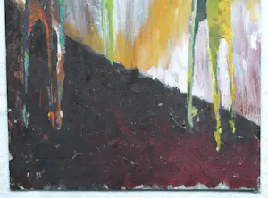 Peter Leyenaar - (1923-2023) , Acrylverf op canvasboard , Lange figuren II - 1986 kopen? Bied vanaf 50!