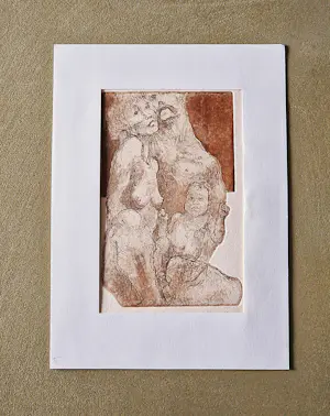 Gerard Engels - Beeldhouwer en graficus - droge naald Ets "het gezin" - bep. oplage (65) kaufen? Bieten Sie von 38!