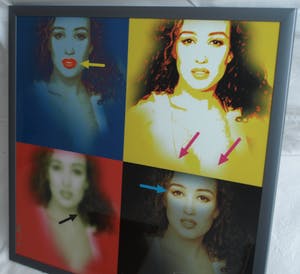 Niet of onleesbaar gesigneerd - Portret Katja Schuurman , “From Katja with Love” – ingelijst – 2011 kopen? Bied vanaf 1!