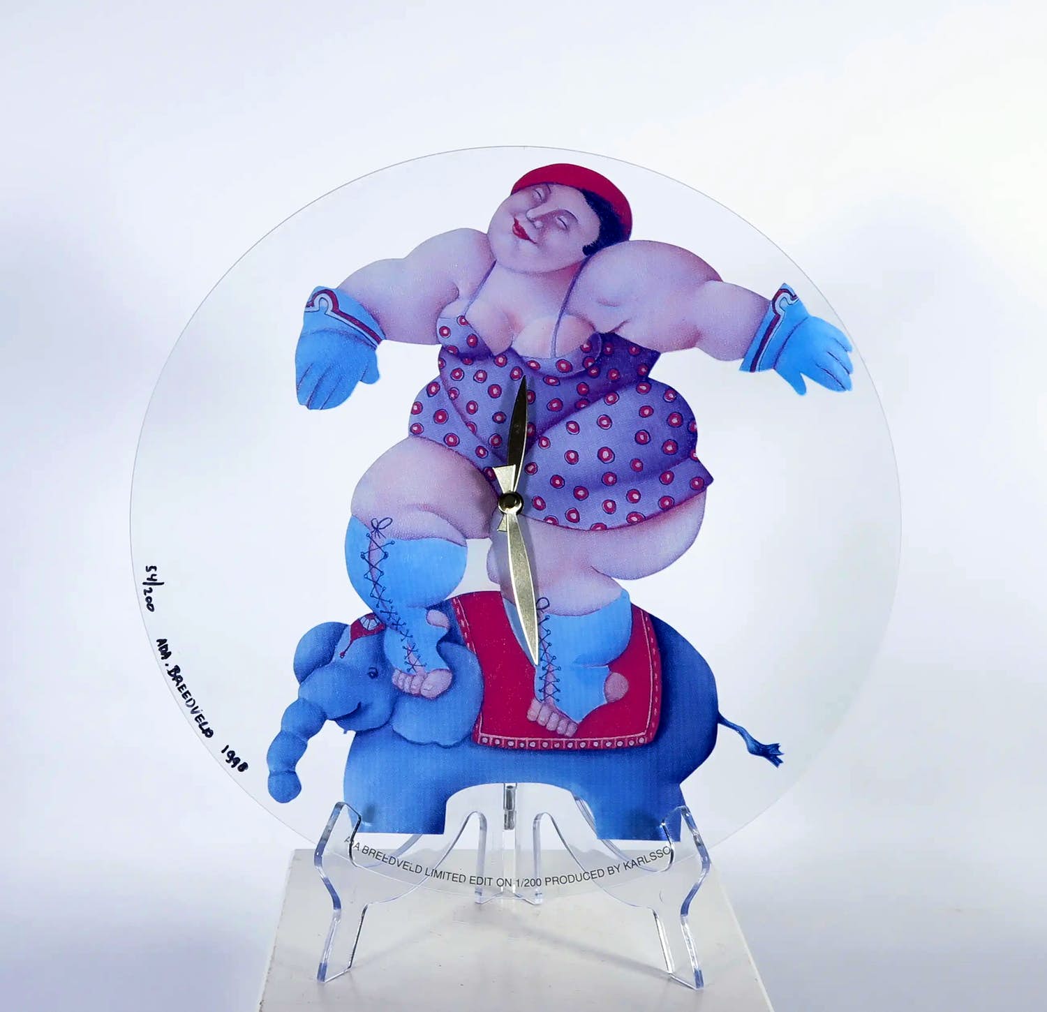 Ada Breedveld - Klok van glas, Dame op olifant verkocht voor € 1!