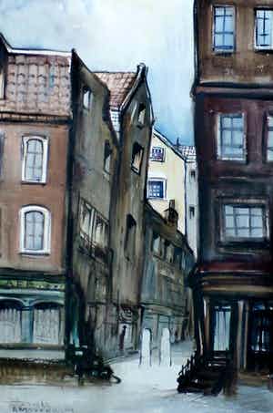 Jacques Mels - Aquarel: Amsterdam verkocht voor € 45!