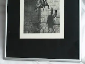 Frederik Hendrik Weissenbruch - Litho, Sprong van de laatste Mammeluk – ingelijst - ca 1870 kopen? Bied vanaf 10!