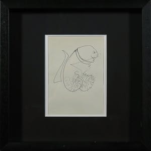 Hans Kanters - Tekening, Zonder titel - Ingelijst (+ handgesigneerde monografie) kopen? Bied vanaf 1!