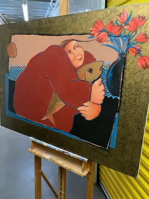 Ada Breedveld - Acryl Op canvas, titel, Fruits de Mer kopen? Bied vanaf 275!