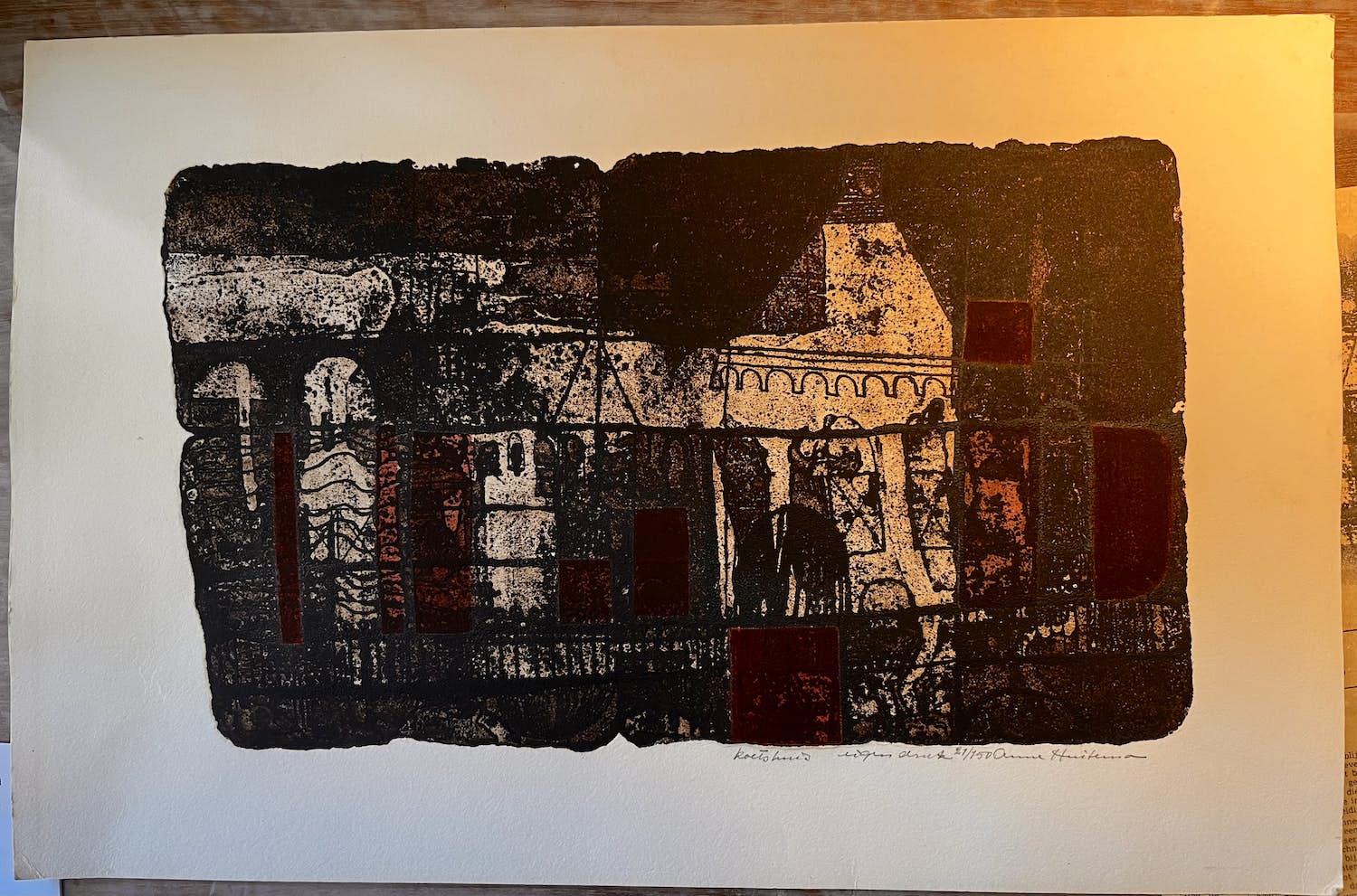 Anne Huitema - **Prijs Verlaagd** Koetshuis Aquatint in kleur eigen druk 21/150 kopen? Bied vanaf 25!