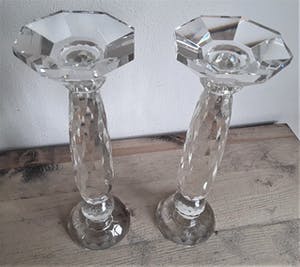 Curiosa - Rona design kristallen karaf/wijnschenker, Riva karafjes en "ruitjes" kandelaars kopen? Bied vanaf 1!