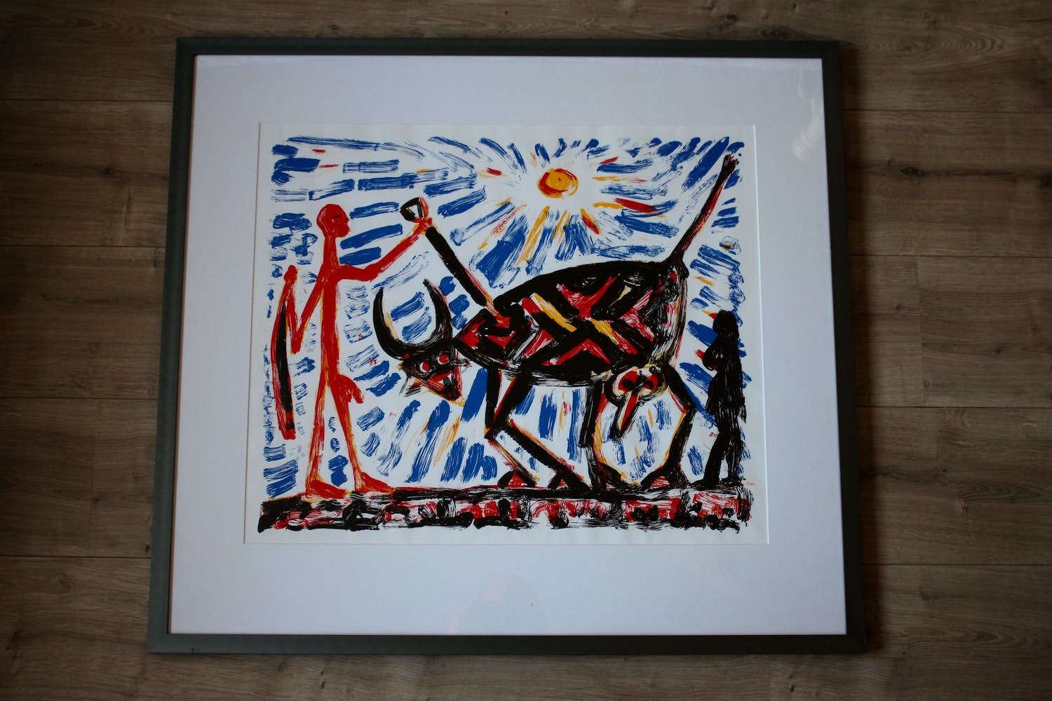 A.R. Penck - Stierenvechten? verkocht voor € 1!