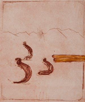 Jan Montyn - Pitsanuloh I, 5/15, 1995 - Ets op papier kopen? Bied vanaf 30!