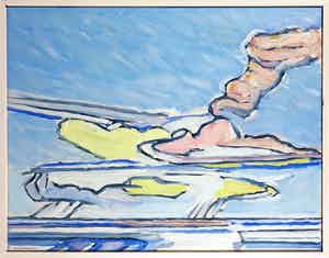 Paul Overhaus - Olieverf op doek, Zomerweer - Ingelijst verkocht voor € 100!