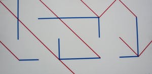 Emmy van Leersum - Gelamineerde zeefdruk: Lijnenspel - 1982 kopen? Bied vanaf 55!