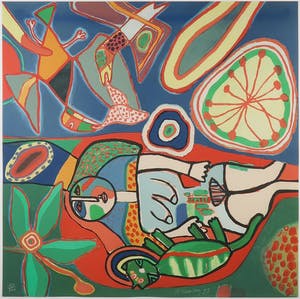 Corneille - Zeefdruk, Musique du printemps II - Ingelijst (Groot) kopen? Bied vanaf 200!