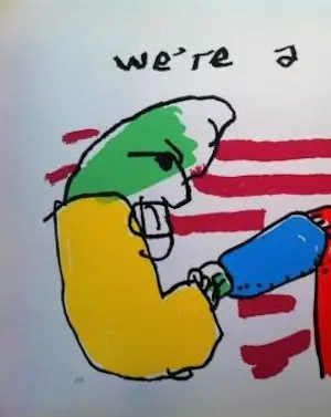 Herman Brood - Kleurenzeefdruk WE'RE A TEAM Handgesigneerd kopen? Bied vanaf 299!
