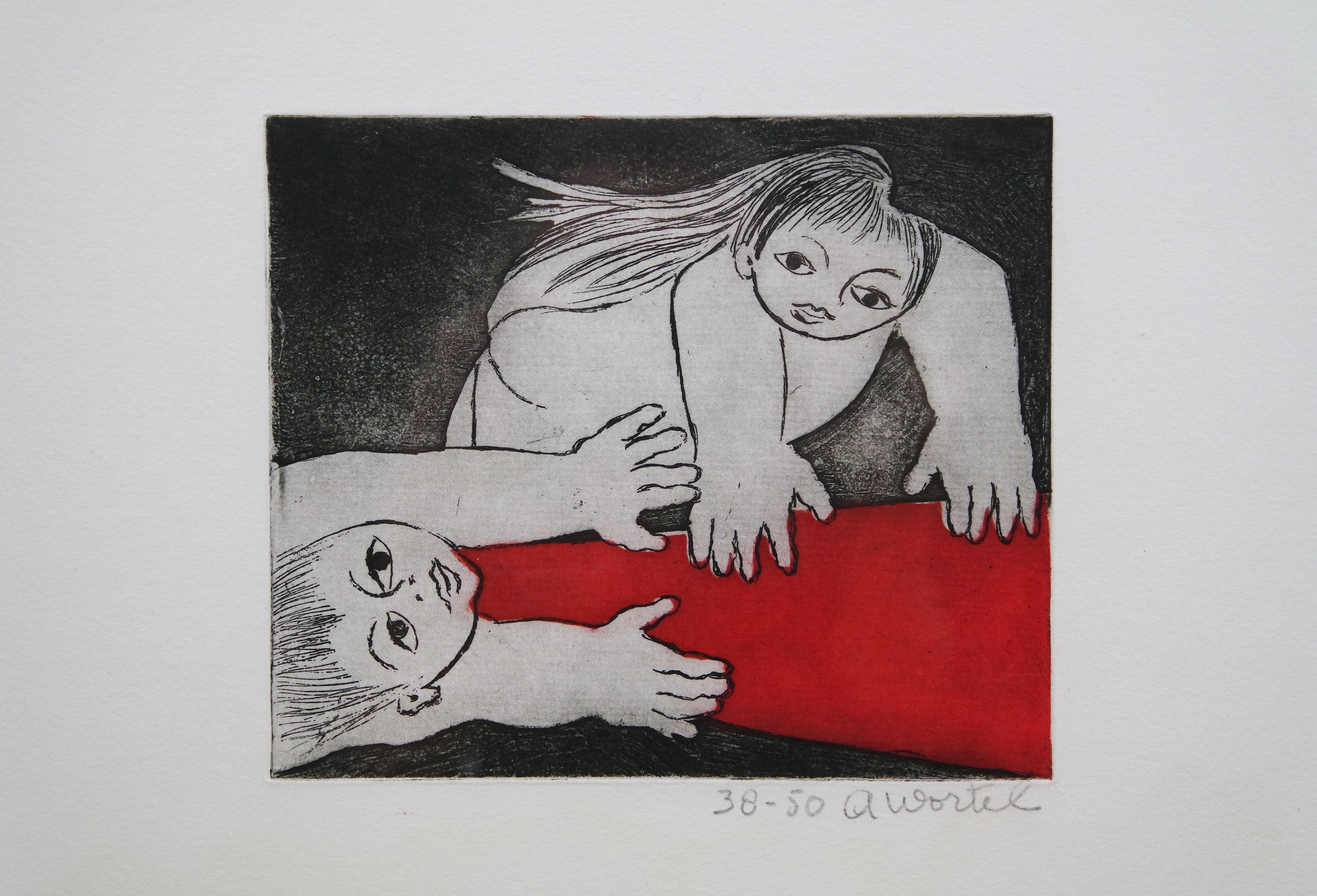 Ans Wortel - kleurenets - figuren "die 't rode land wegdragen" kopen? Bied vanaf 155!