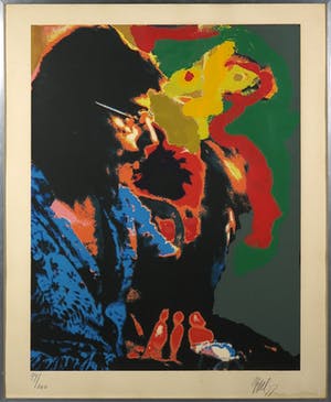 Karel Appel - Zeefdruk, Zonder titel - Ingelijst kopen? Bied vanaf 1!