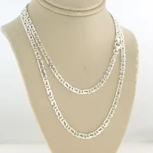 Zilveren valkenoog schakel collier – 60 cm lang - 11.6 gram kopen? Bied vanaf 75!